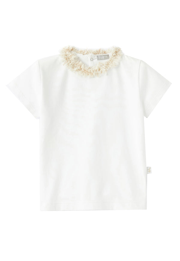 ViaMonte Shop | Il Gufo t-shirt bianca bambina in cotone
