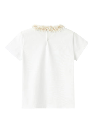 ViaMonte Shop | Il Gufo t-shirt bianca bambina in cotone