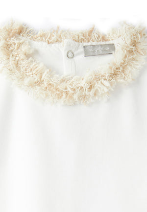 ViaMonte Shop | Il Gufo t-shirt bianca bambina in cotone