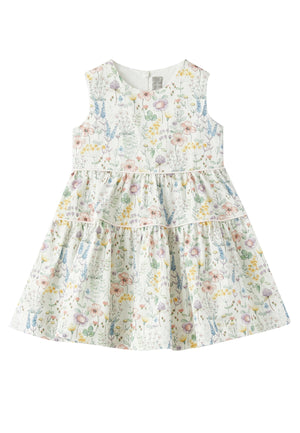 ViaMonte Shop | Il Gufo vestito bianco bambina in cotone