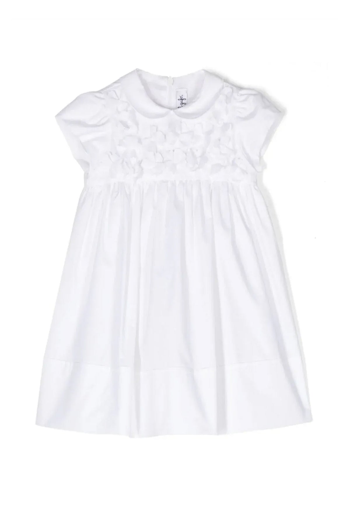 ViaMonte Shop | Il Gufo vestito bianco neonata in cotone