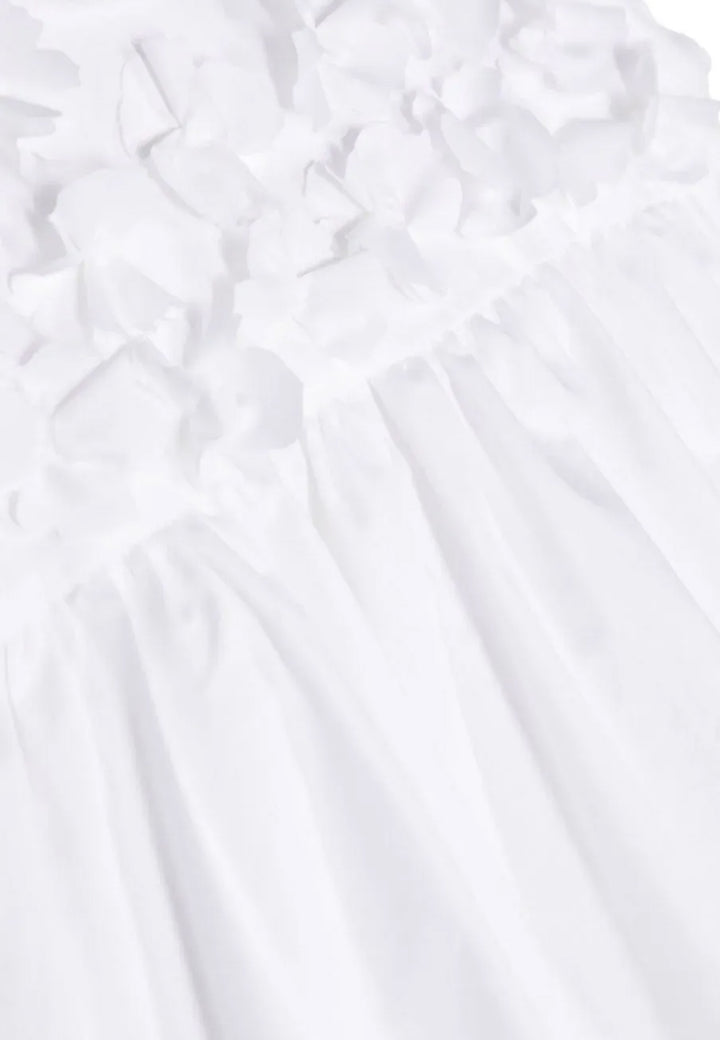 ViaMonte Shop | Il Gufo vestito bianco neonata in cotone