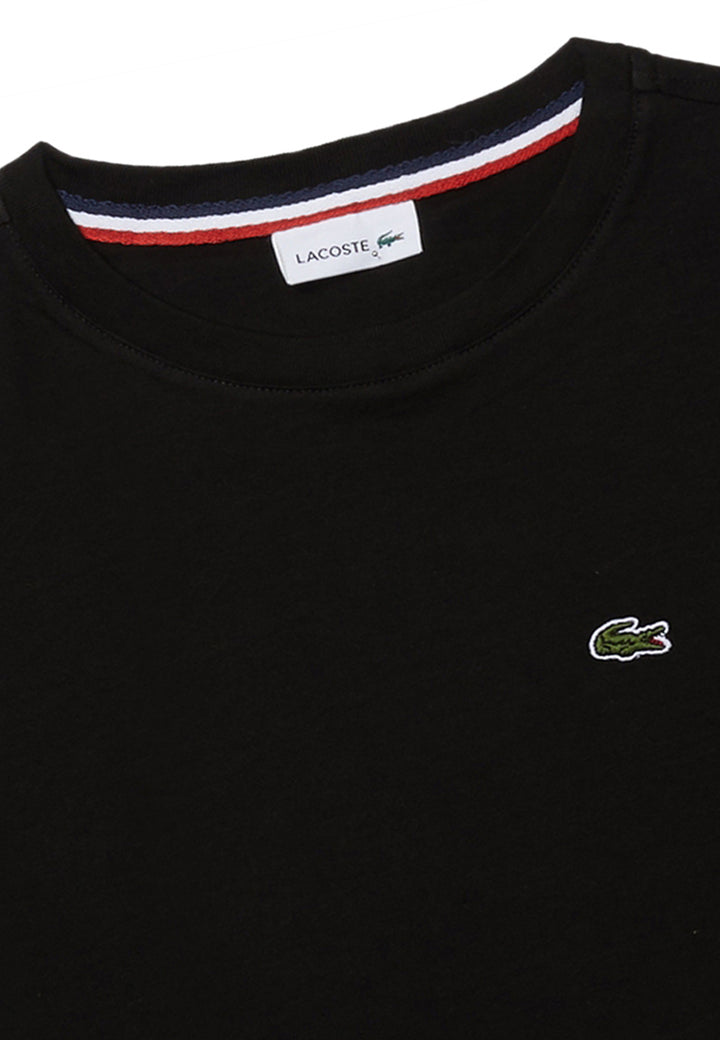 ViaMonte Shop | Lacoste t-shirt nera bambino in jersey di cotone