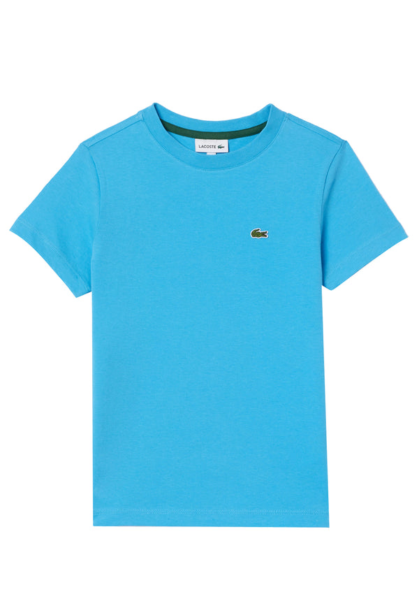 ViaMonte Shop | Lacoste t-shirt azzurra bambino in jersey di cotone