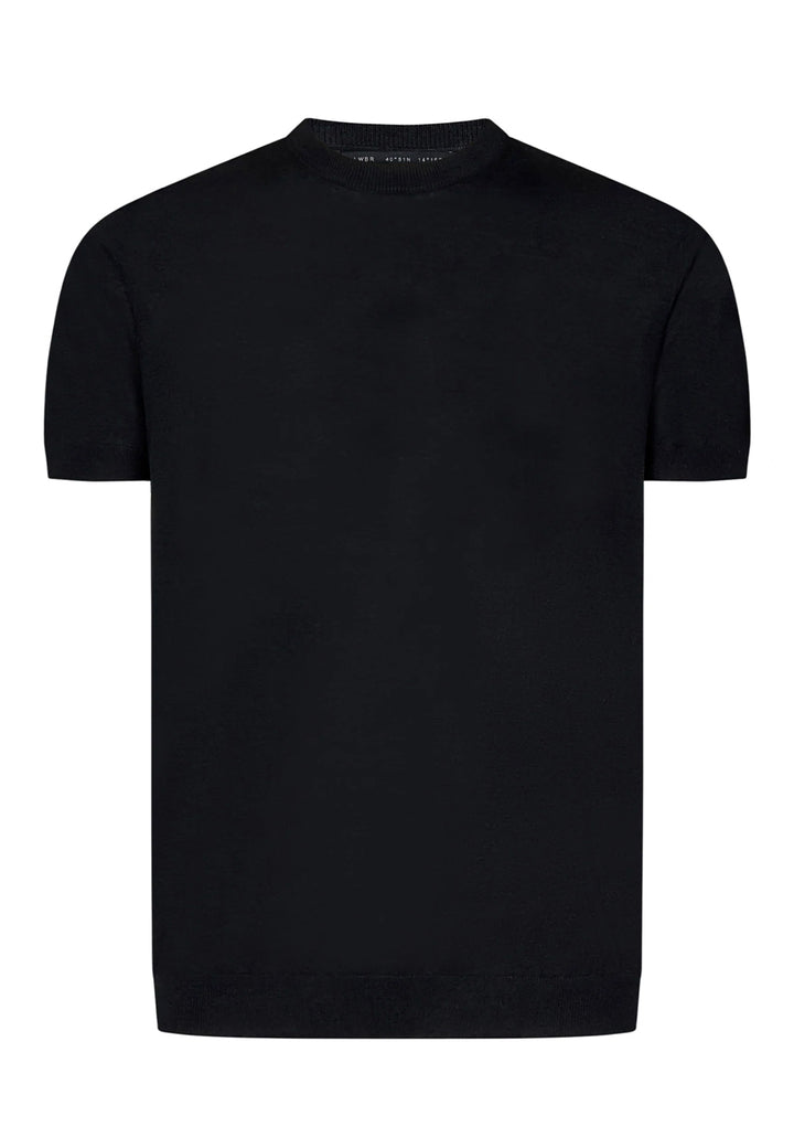 ViaMonte Shop | Low Brand maglia nera uomo in lino e seta