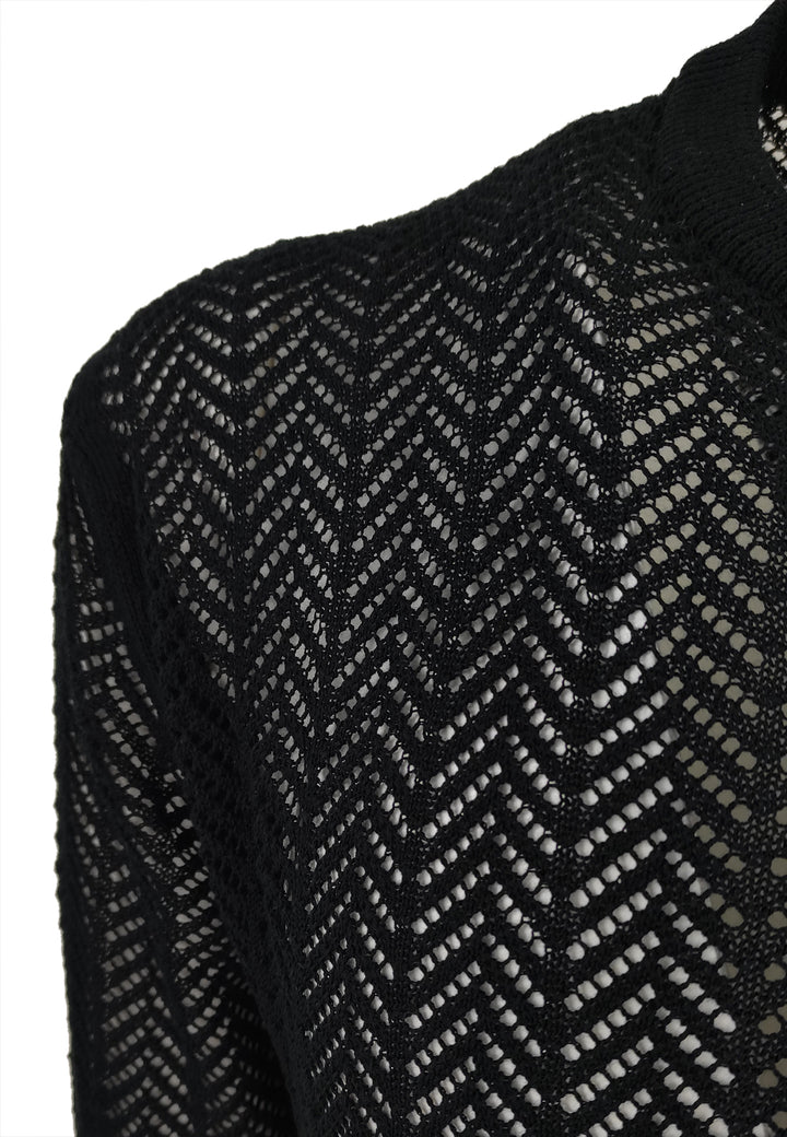 ViaMonte Shop | Low Brand maglia forata nera uomo in cotone