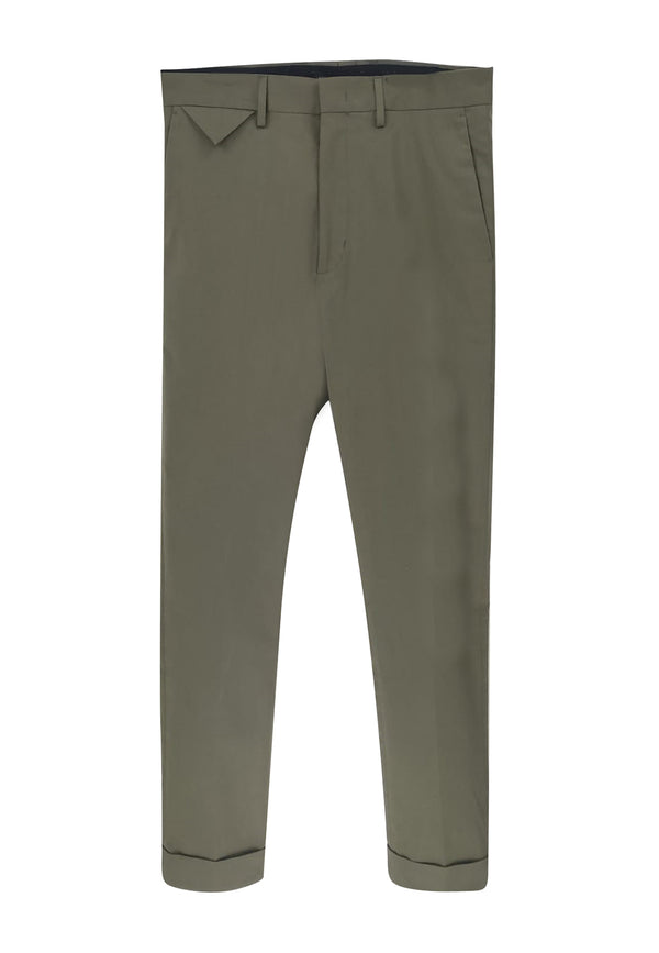 ViaMonte Shop | Low Brand pantalone verde uomo in cotone