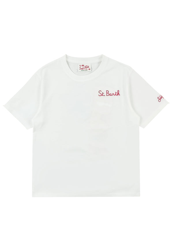 ViaMonte Shop | MC2 Saint Barth kids t-shirt bianca bambino in cotone