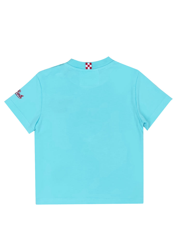 ViaMonte Shop | MC2 Saint Barth kids t-shirt celeste bambino in cotone