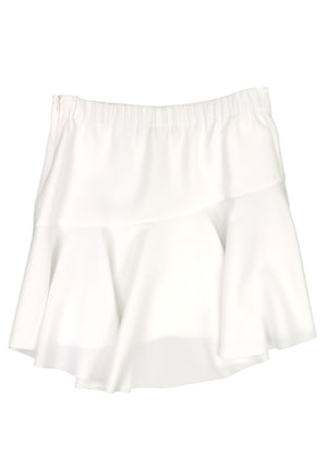 ViaMonte Shop | Miss Blumarine gonna bianca bambina in tessuto tecnico