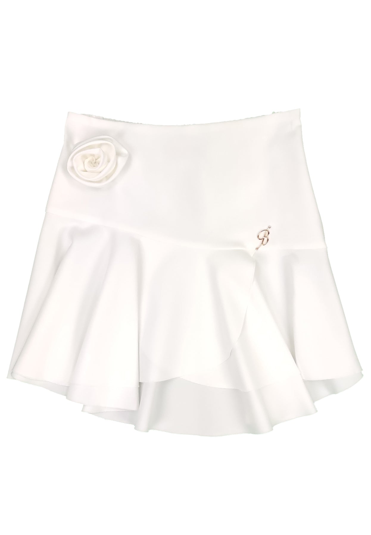 ViaMonte Shop | Miss Blumarine gonna bianca bambina in tessuto tecnico