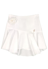 ViaMonte Shop | Miss Blumarine gonna bianca bambina in tessuto tecnico