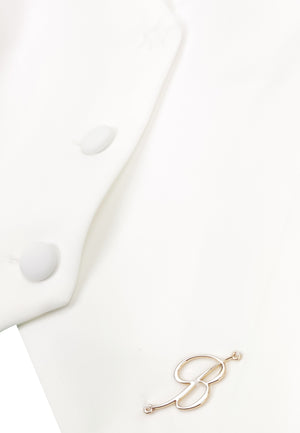 ViaMonte Shop | Miss Blumarine gilet bianco bambina in tessuto tecnico