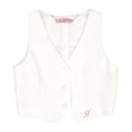 ViaMonte Shop | Miss Blumarine gilet bianco bambina in tessuto tecnico