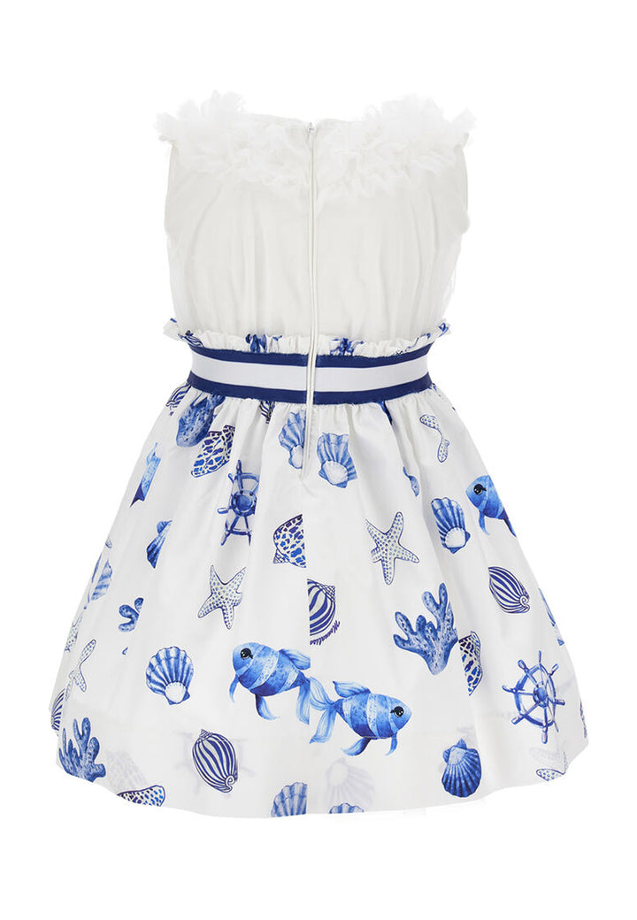 ViaMonte Shop | Monnalsia vestito bianco bambina in cotone