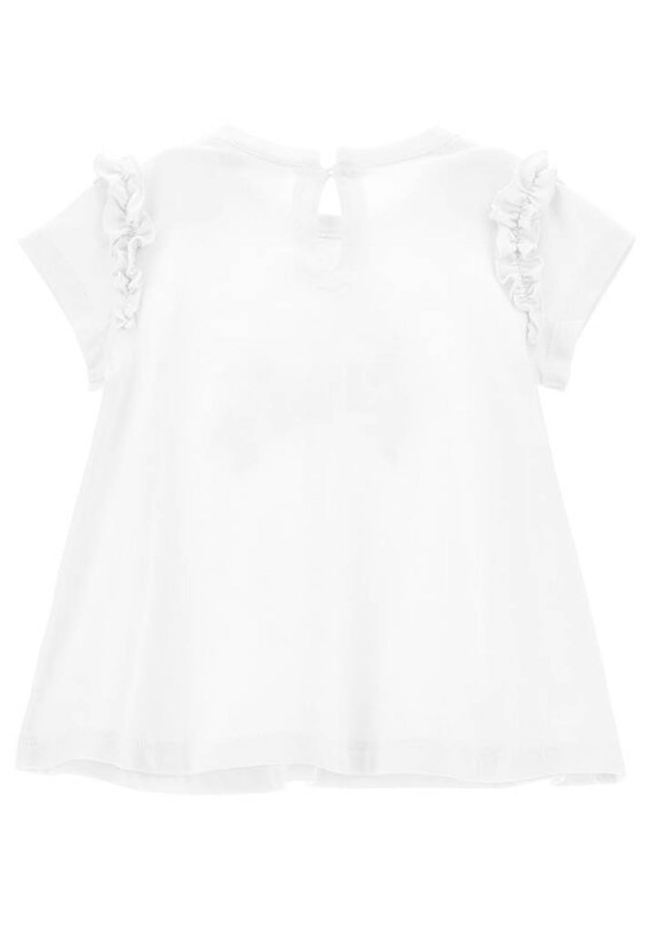 ViaMonte Shop | Monnalisa t-shirt bianca neonata in cotone