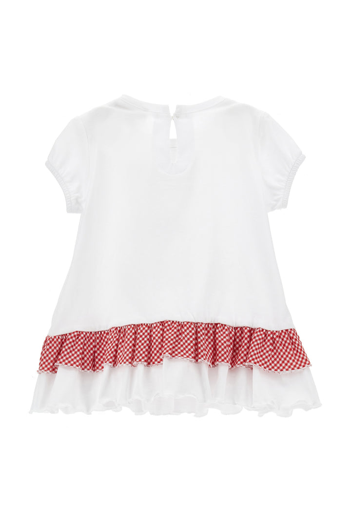 ViaMonte Shop | Monnalisa t-shirt bianca neonata in cotone