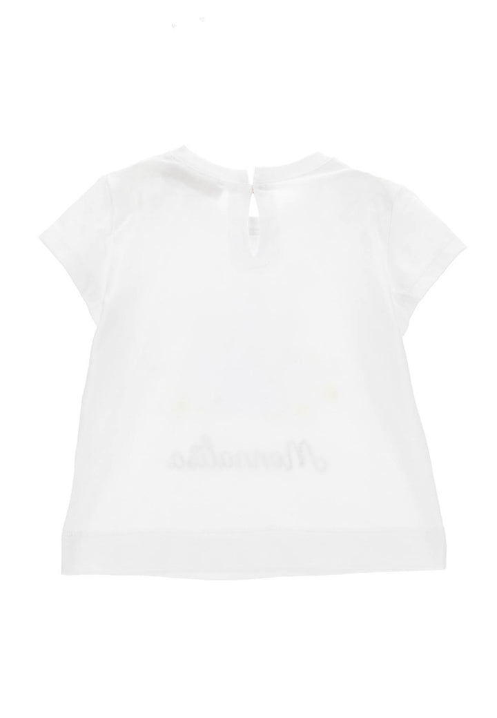 ViaMonte Shop | Monnalisa t-shirt bianca neonata in cotone