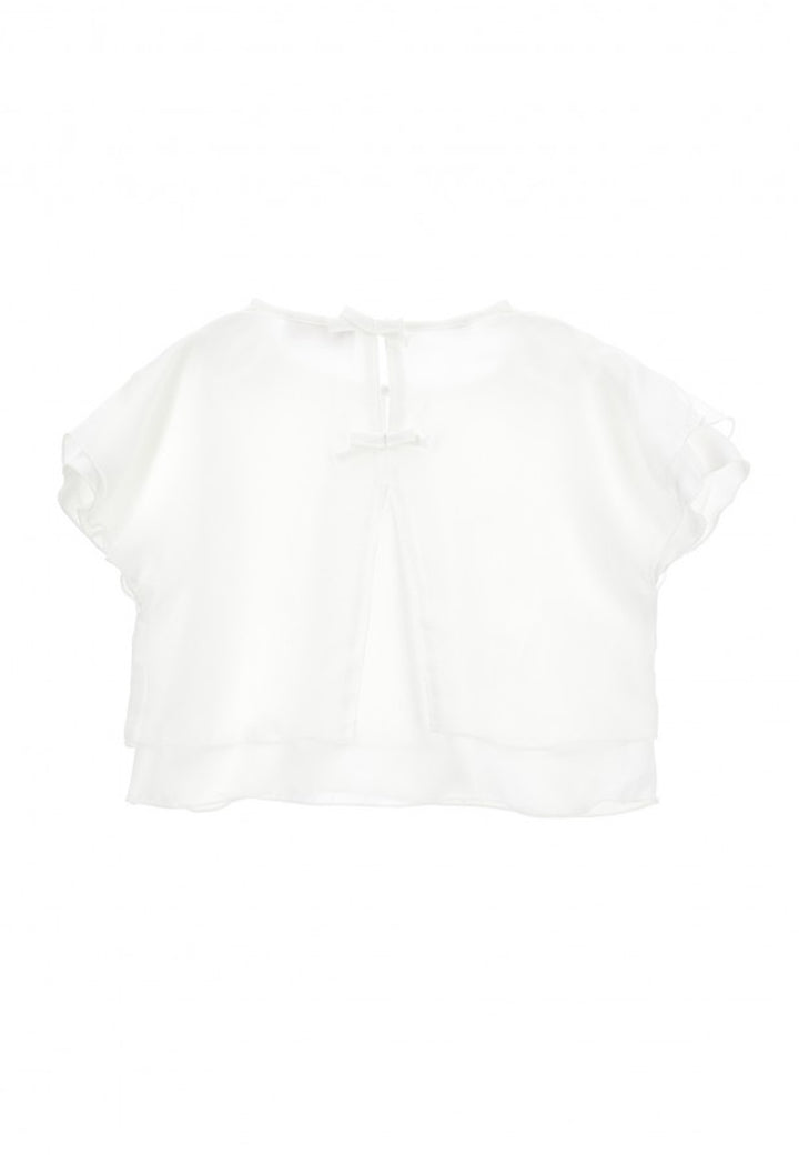 ViaMonte Shop | Monnalisa t-shirt bianca bambina in raso