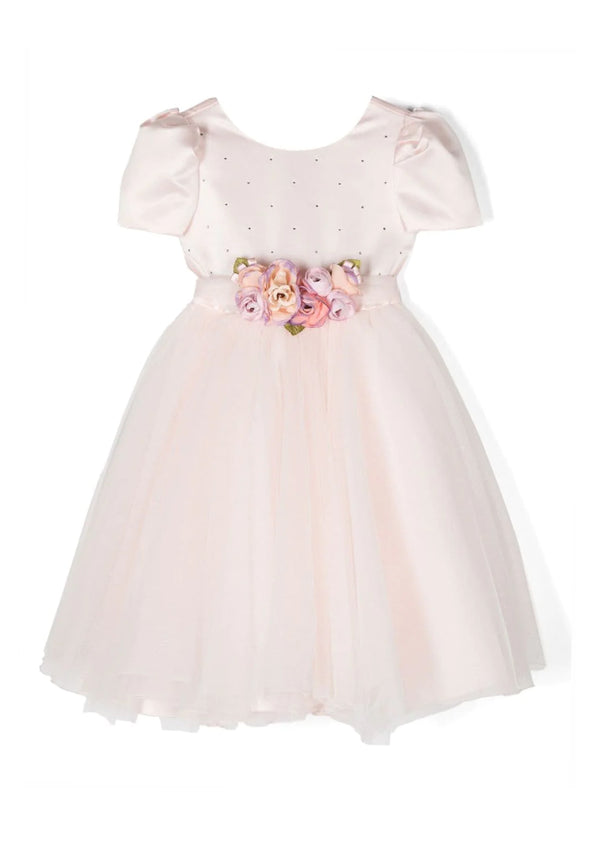 ViaMonte Shop | Monnalisa vestito rosa bambina in duchesse