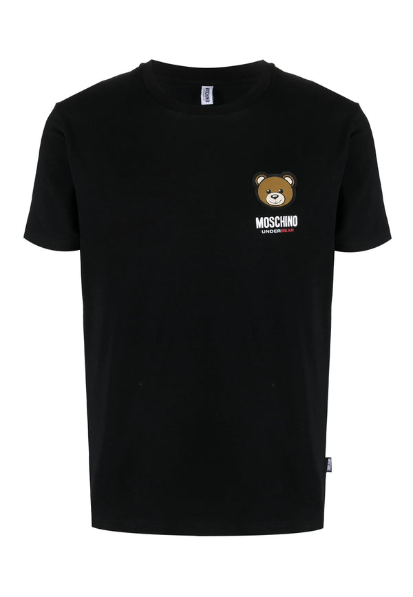 ViaMonte Shop | Moschino t-shirt nera uomo in cotone elasticizzato