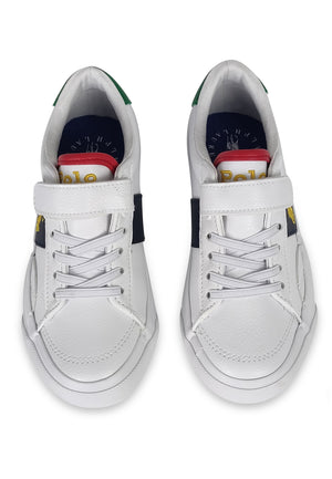 ViaMonte Shop | Polo Ralph Lauren sneakers polo Ryley PS bianca bambino