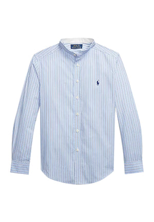Camicia bambino Ralph Lauren celeste in cotone | ViaMonte Shop