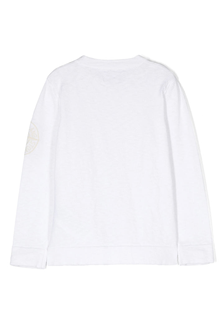 ViaMonte Shop | Stone Island maglia bianca bambino in cotone