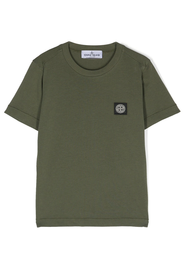 ViaMonte Shop | Stone Island t-shirt verde bambino in cotone