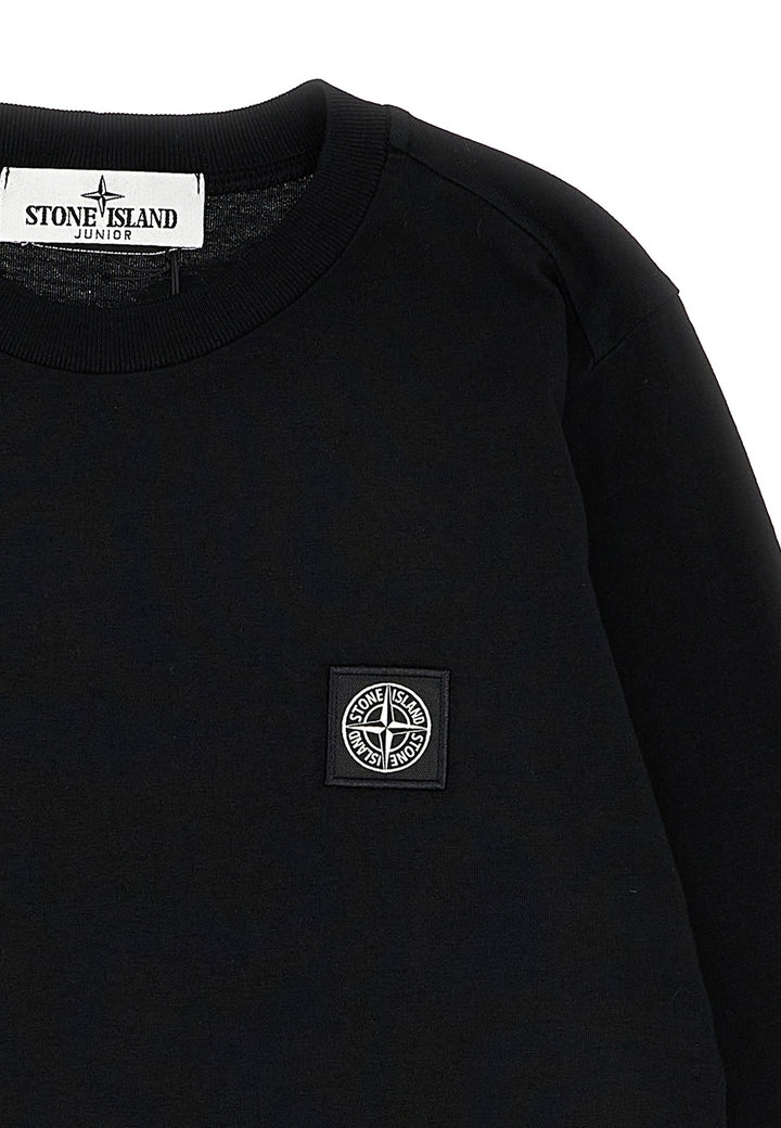 ViaMonte Shop | Stone Island t-shirt nera bambino in cotone