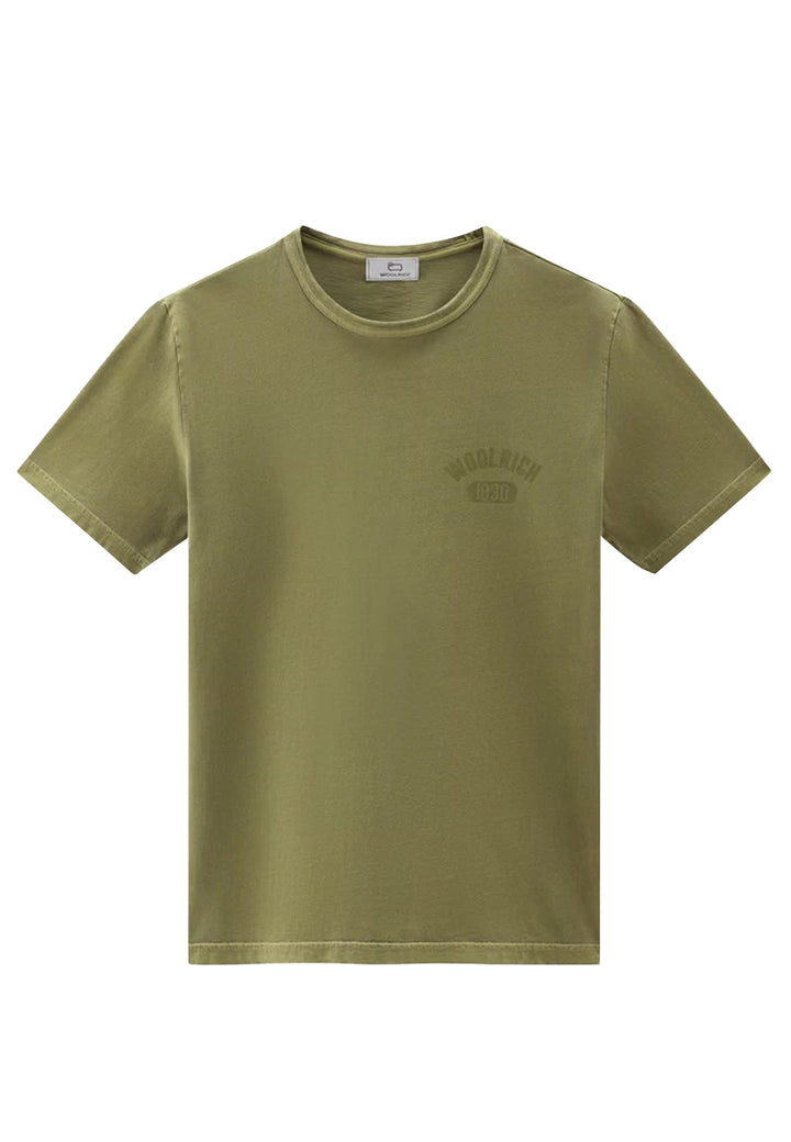 ViaMonte Shop | Woolrich t-shirt verde militare uomo in cotone