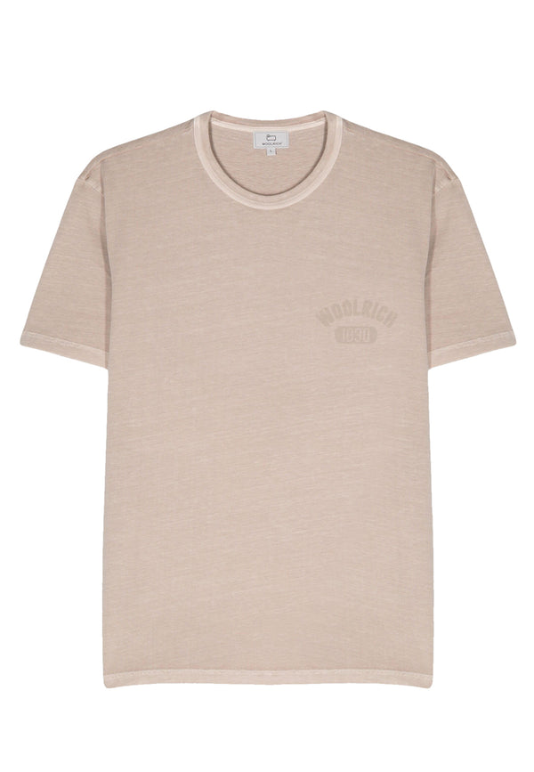 ViaMonte Shop | Woolrich t-shirt beige uomo in cotone