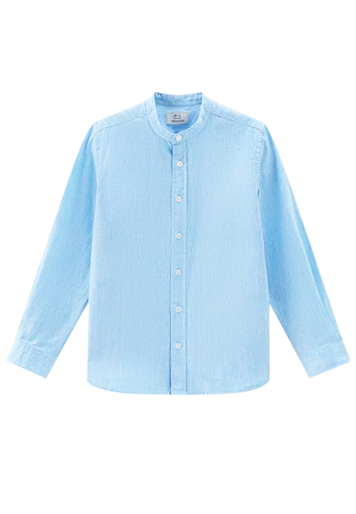 ViaMonte Shop | Woolrich camicia azzurra bambino in misto lino