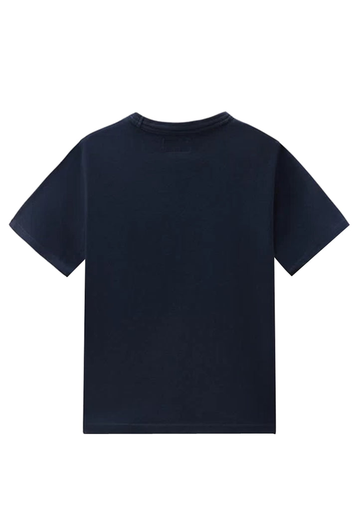 ViaMonte Shop | Woolrich kids t-shirt blu bambino in cotone
