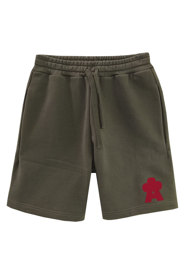 Bermuda unisex verde militare A Paper Kid in cotone garzato