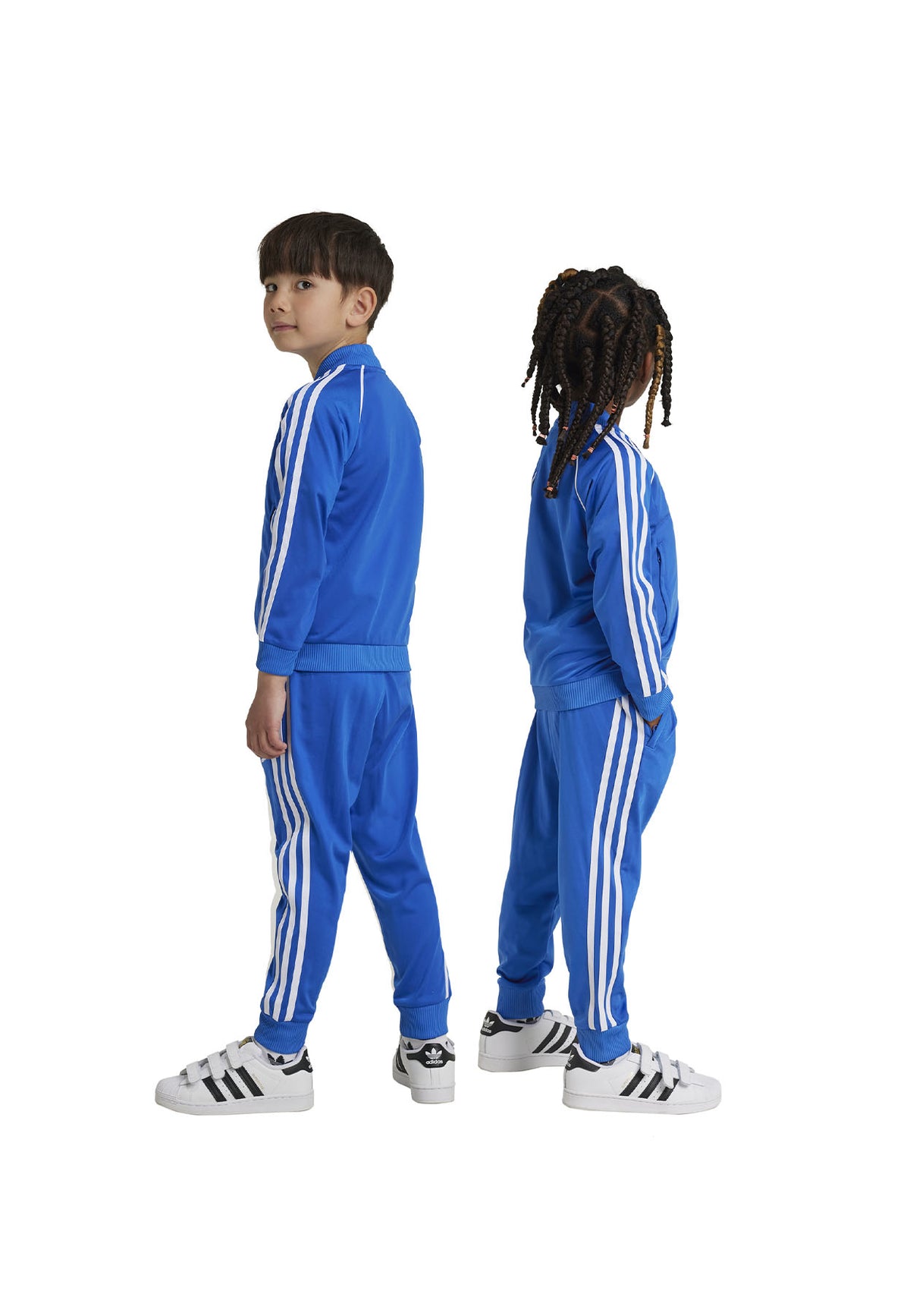 ViaMonte Shop | Adidas tuta blu bambino in tessuto tecnico