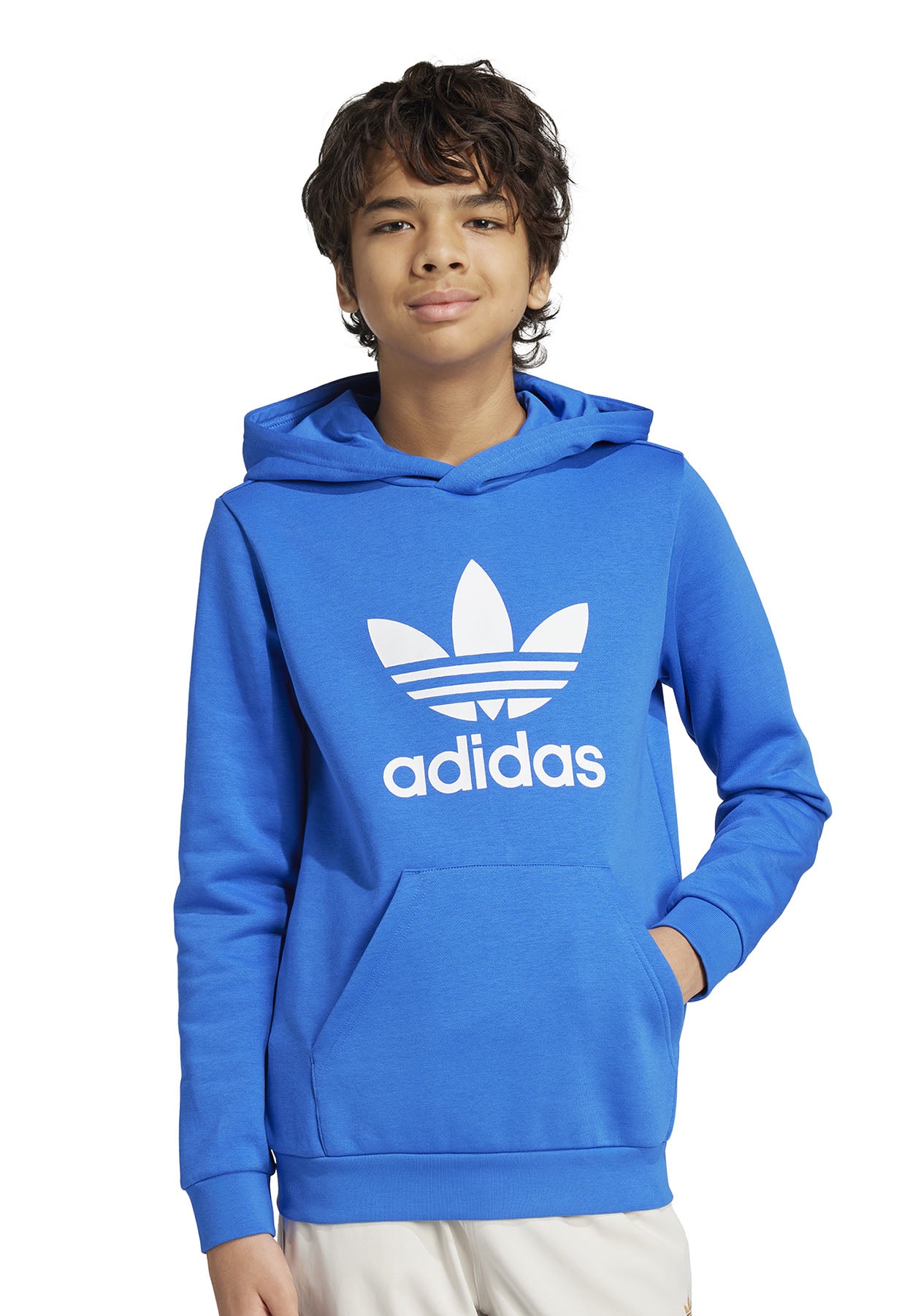 Adidas felpa bluette bambino in cotone