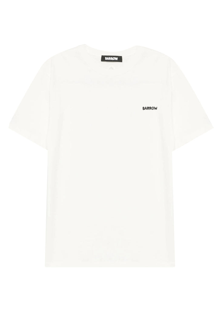 T-shirt bianca unisex Barrow in jersey di cotone