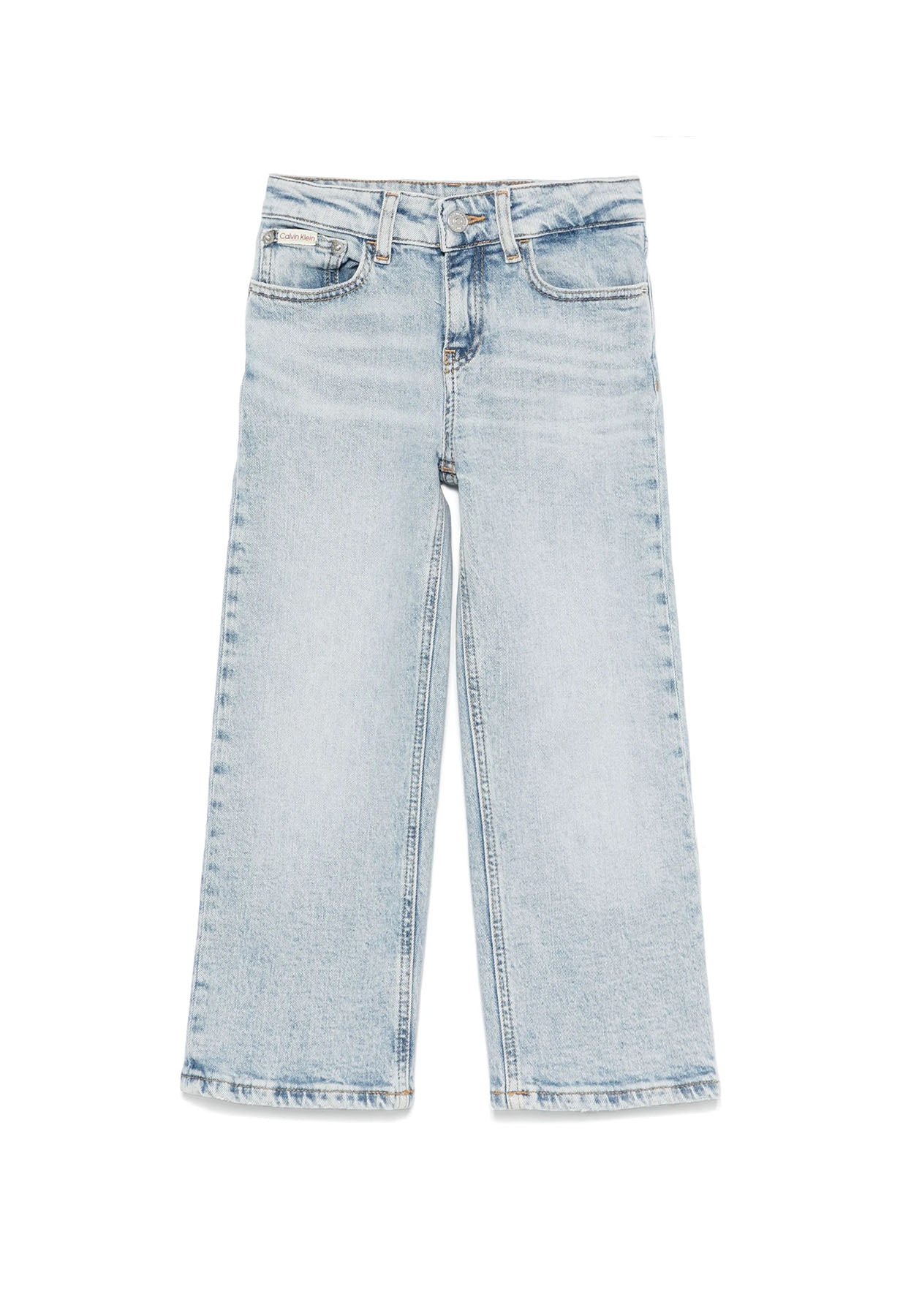 Calvin Klein jeans blu chiaro bambina in denim