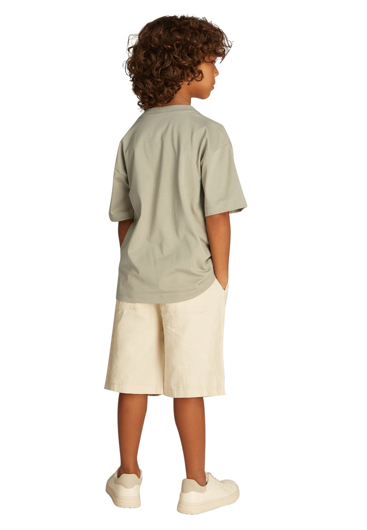 ViaMonte Shop | Calvin Klein Jeans t-shirt verde bambino in cotone