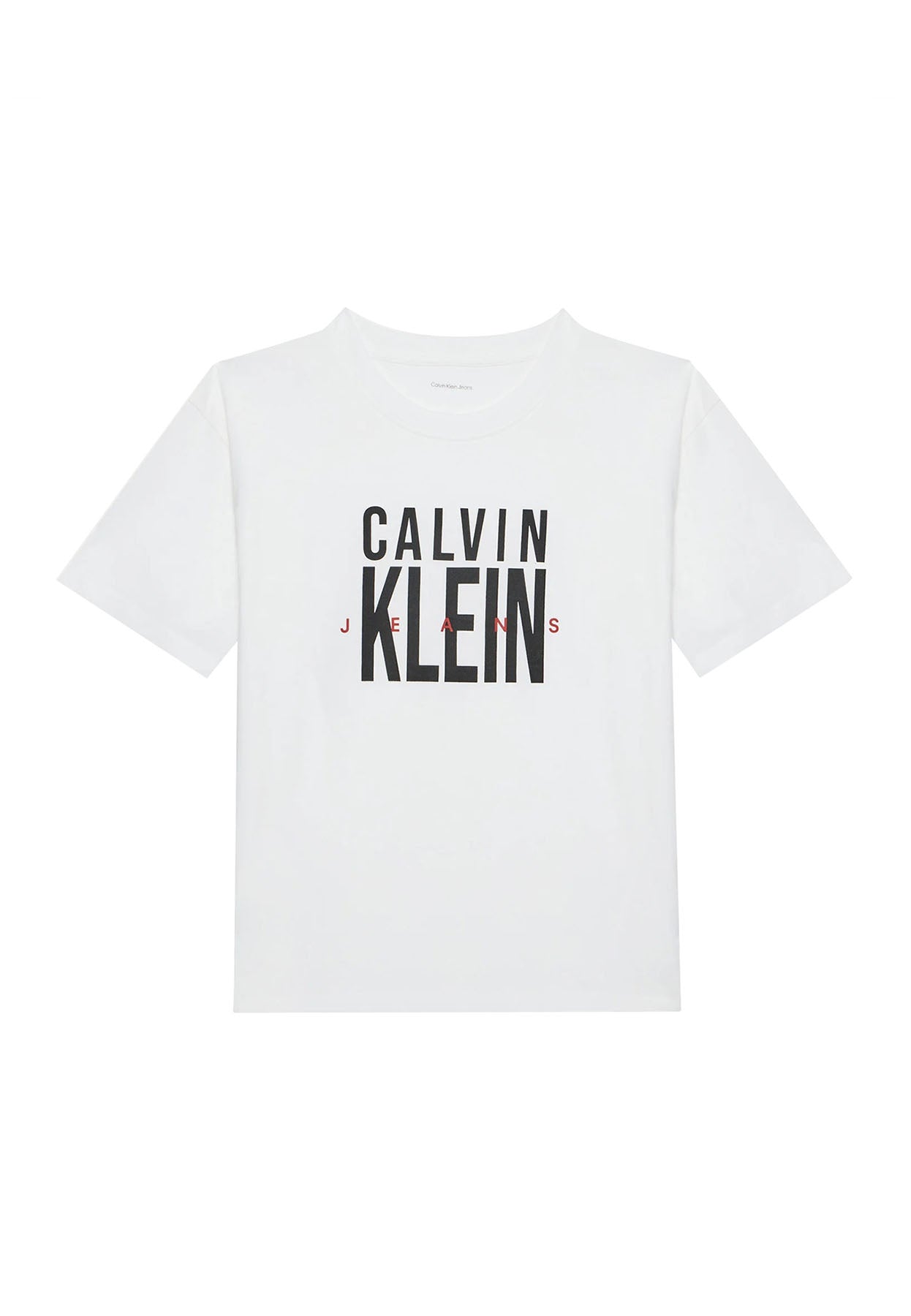 ViaMonte Shop | Calvin Klein Jeans t-shirt bianca bambino in cotone