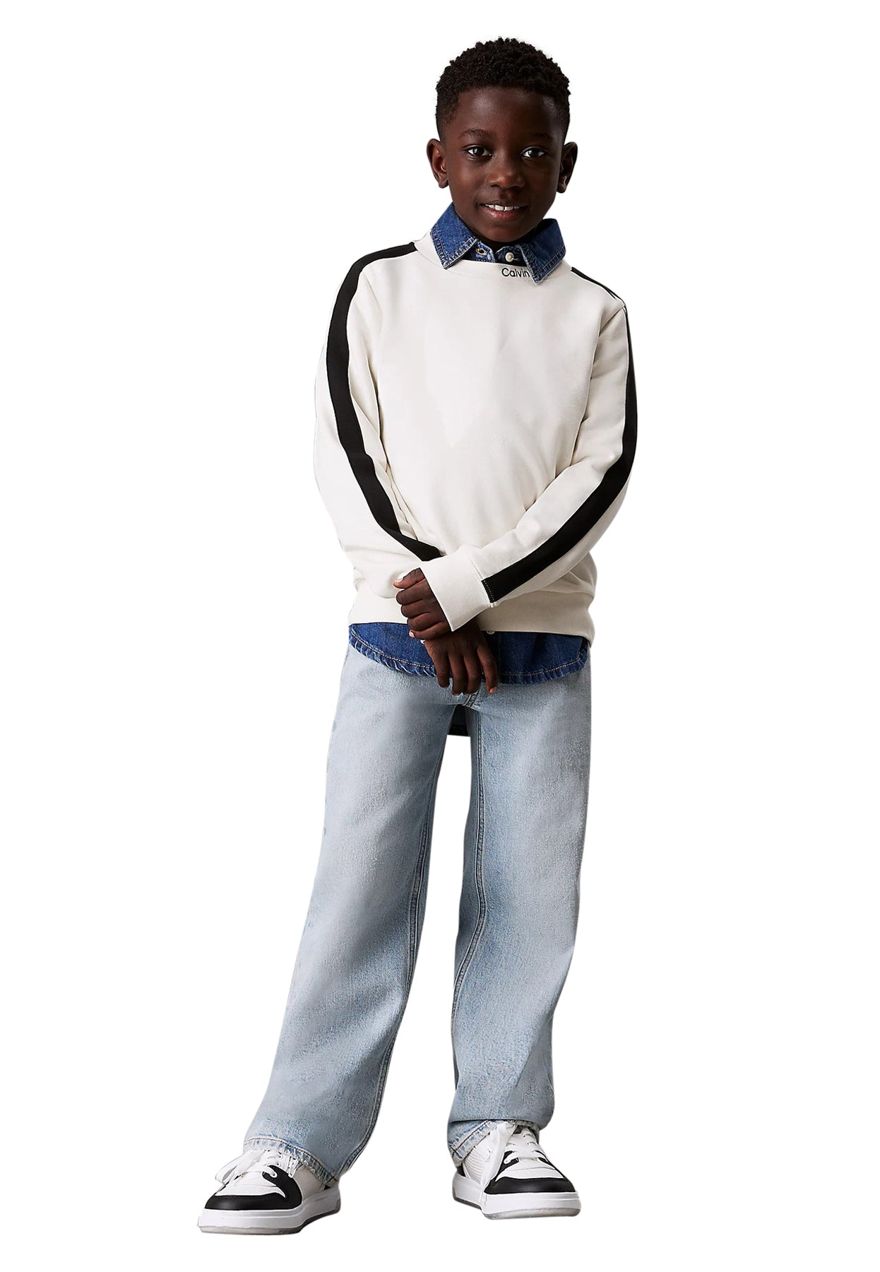 ViaMonte Shop | Calvin Klein Jeans maglia bianca bambino in cotone