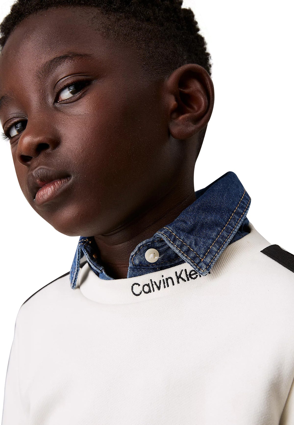 ViaMonte Shop | Calvin Klein Jeans maglia bianca bambino in cotone