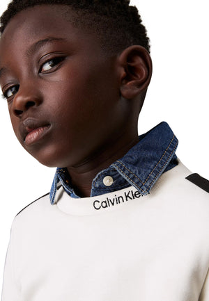 ViaMonte Shop | Calvin Klein Jeans maglia bianca bambino in cotone