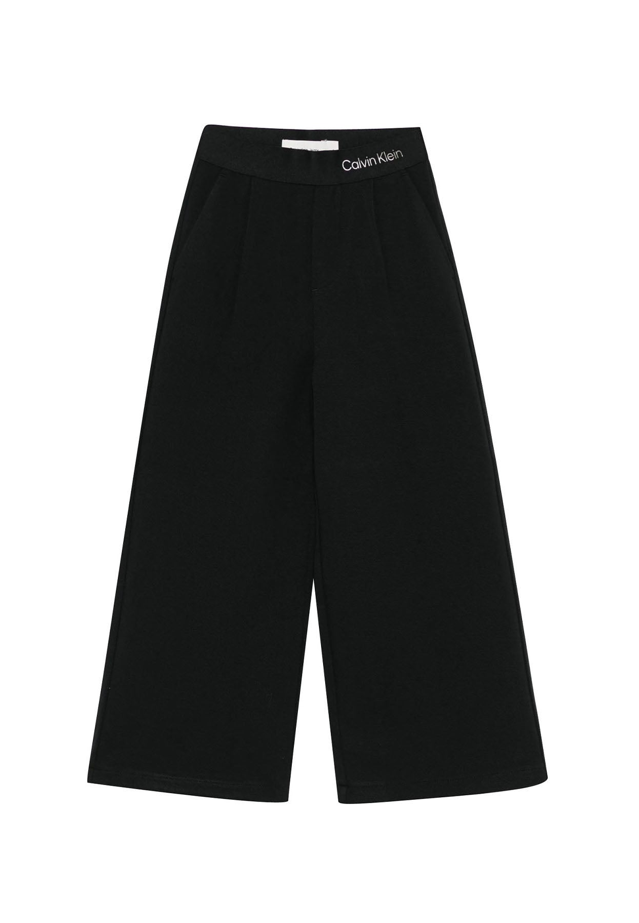 ViaMonte Shop | Calvin Klein Jeans pantalone nero bambina in misto viscosa
