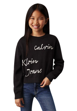 ViaMonte Shop | Calvin Klein Jeans maglia nera bambino in cotone