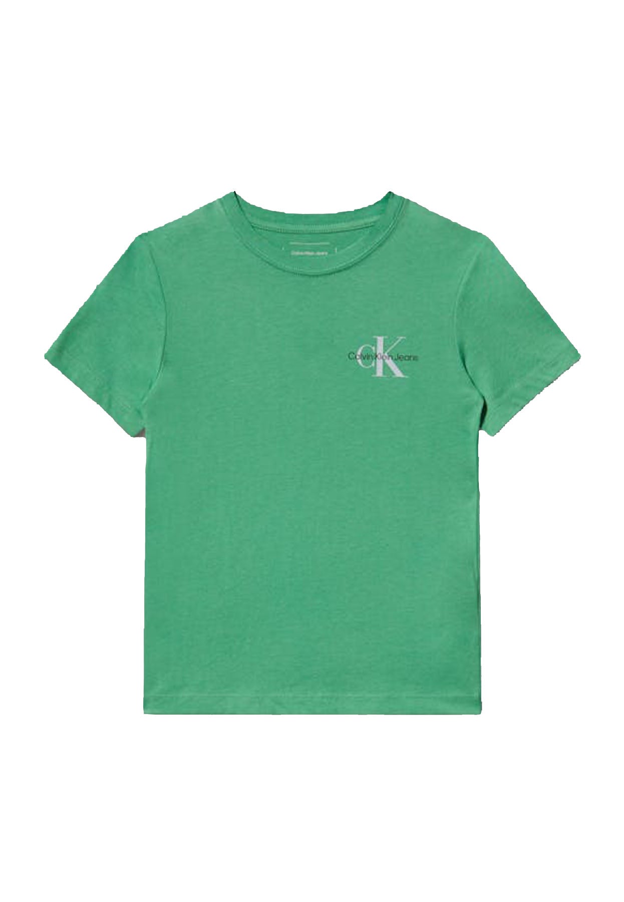 ViaMonte Shop | Calvin Klein Jeans t-shirt verde bambino in cotone