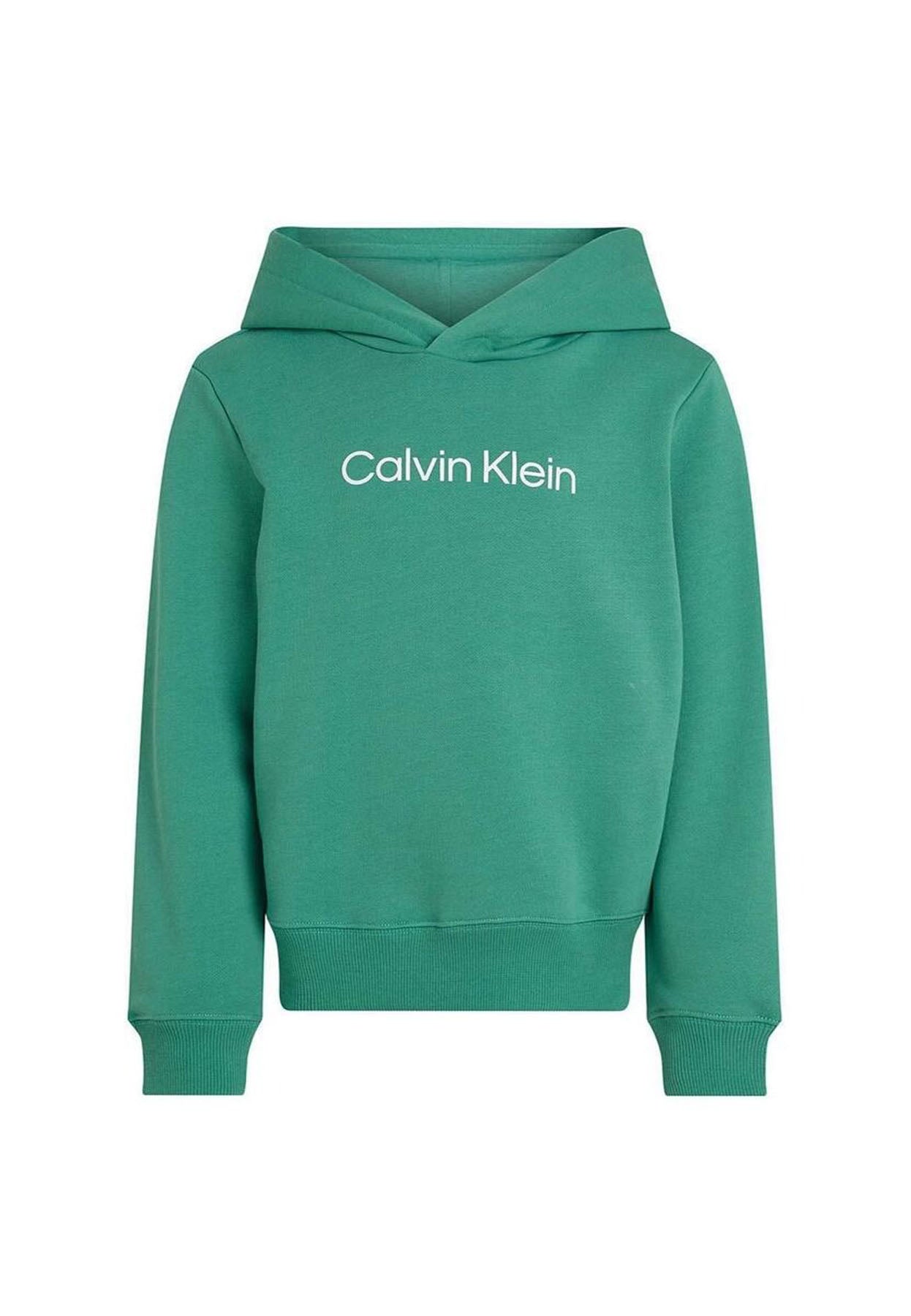 ViaMonte Shop | Calvin Klein Jeans felpa verde bambino in cotone