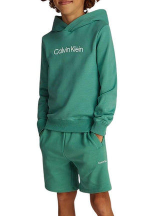 ViaMonte Shop | Calvin Klein Jeans felpa verde bambino in cotone