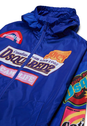 ViaMonte Shop | Dsquared2 giacca a vento blu bambino in tessuto tecnico